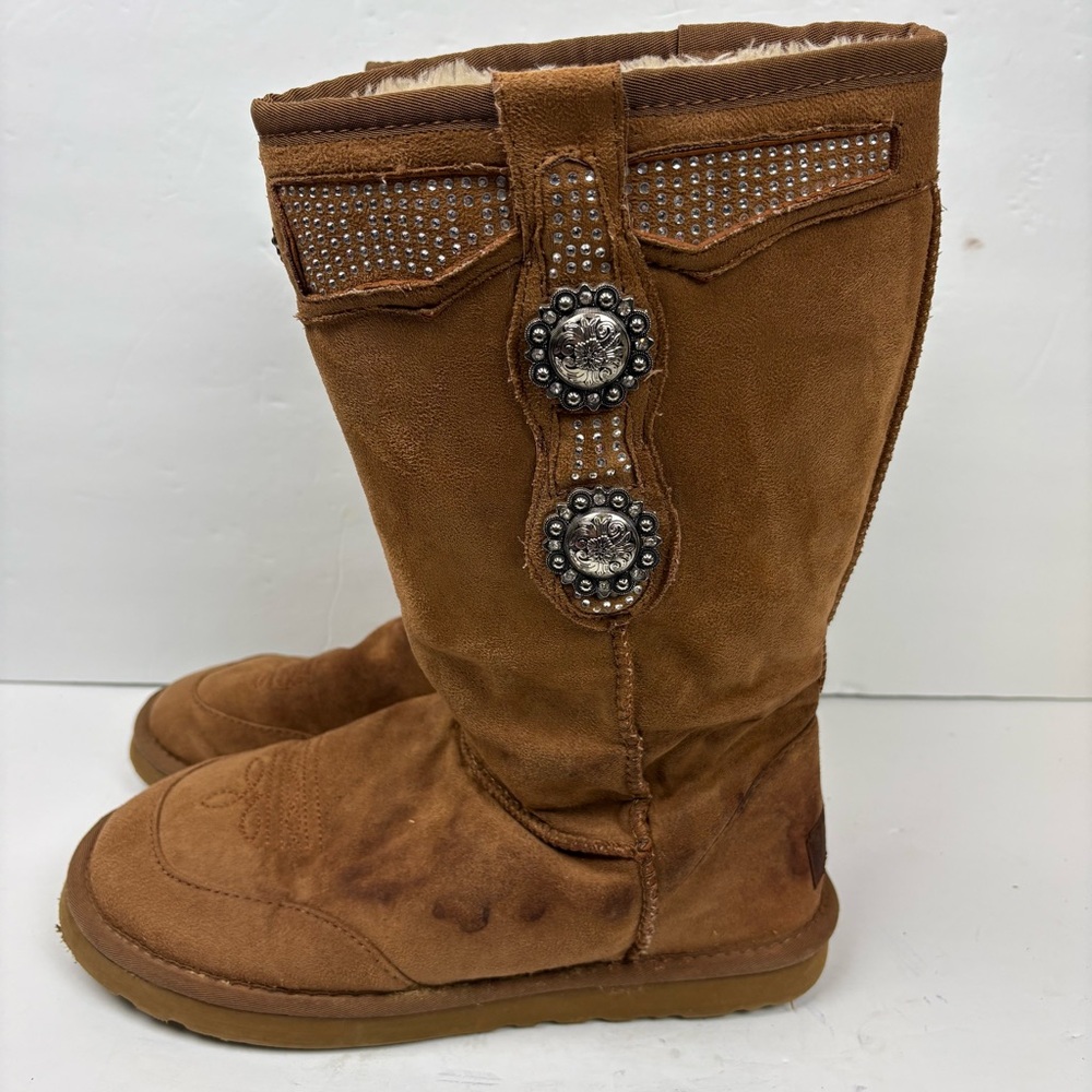 Montana West Embellished Ugg Snow Winter Boots Women’s size 10
